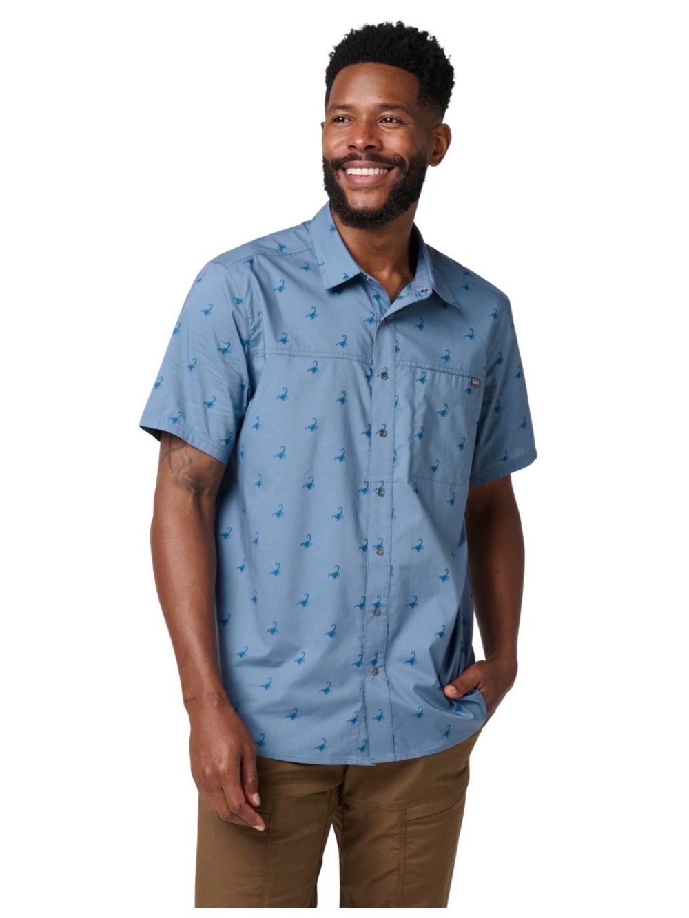 5.11 Tactical Tactical Men's Short Sleeve Button Shirt - Blue/Scorpion
